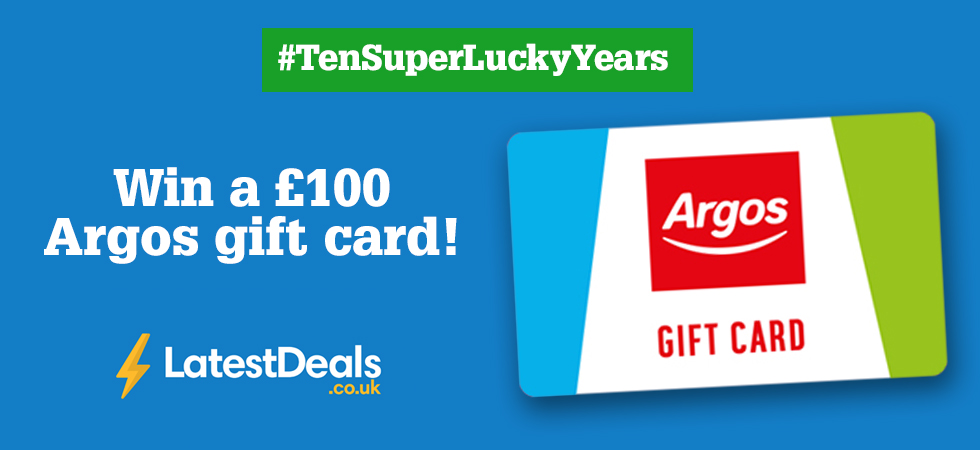 Win a £100 Argos gift card with SuperLucky & LatestDeals.co.uk!