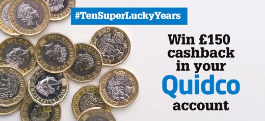 Celebrating ten years of SuperLucky - win £150 Quidco cashback!