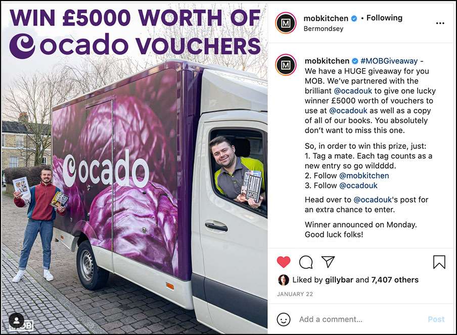 Instagram giveaway tips