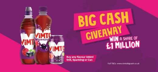 Vimto Big Cash Giveaway